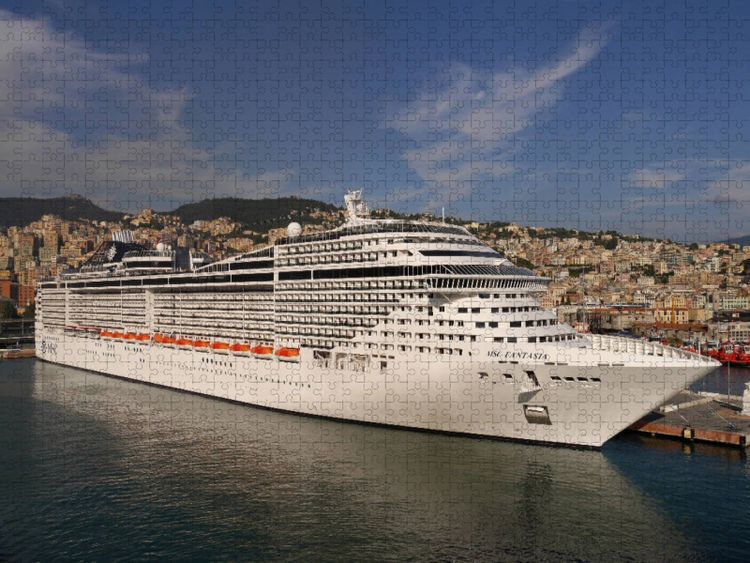 Produktbild: CALVENDO Puzzle Kreuzfahrtschiff MSC Fantasia: Ein Motiv aus dem Kalender Giganten der Meere - Kreuzfahrtschiffe | 1000 Teile Lege-Gr&ouml;&szlig;e 64x48cm Foto-