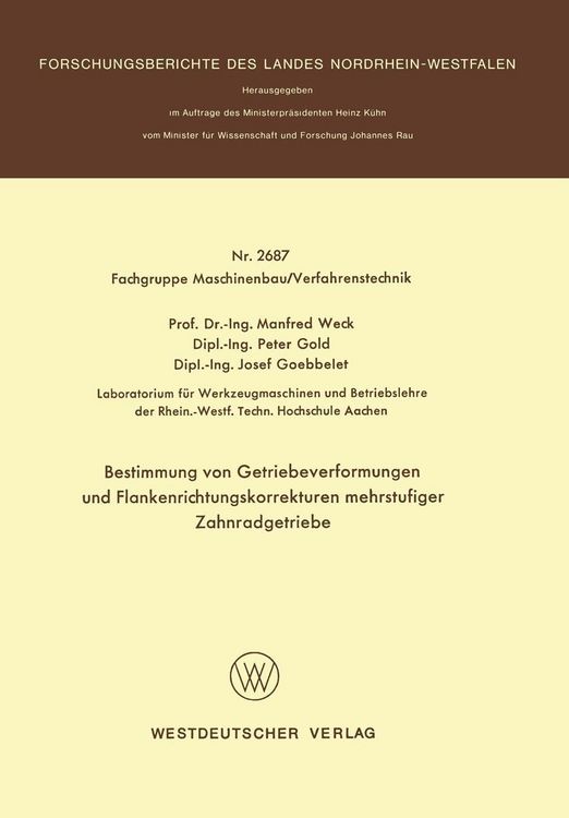 Produktbild: Bestimmung von Getriebeverformungen und Flankenrichtungskorrekturen mehrstufiger Zahnradgetriebe