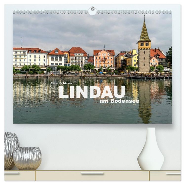 Produktbild: Lindau am Bodensee (hochwertiger Premium Wandkalender 2026 DIN A2 quer), Kunstdruck in Hochglanz