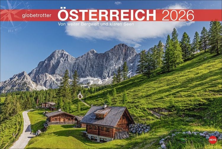 Produktbild: Österreich Globetrotter Kalender 2026 - Von weiter Bergwelt und klaren Seen