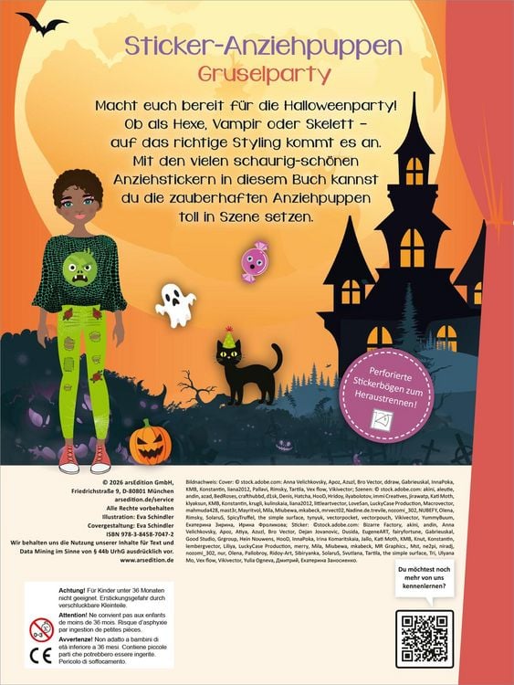 Produktbild: Sticker-Anziehpuppen &ndash; Gruselparty