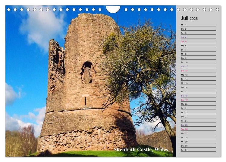 Produktbild: Englands bezaubernde Burgen, Schl&ouml;sser und mehr (Wandkalender 2026 DIN A4 quer), CALVENDO Monatskalender