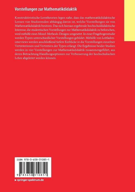 Produktbild: Vorstellungen zur Mathematikdidaktik