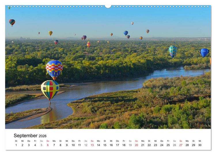 Produktbild: Balloon Fiesta New Mexico (Wandkalender 2026 DIN A2 quer), CALVENDO Monatskalender