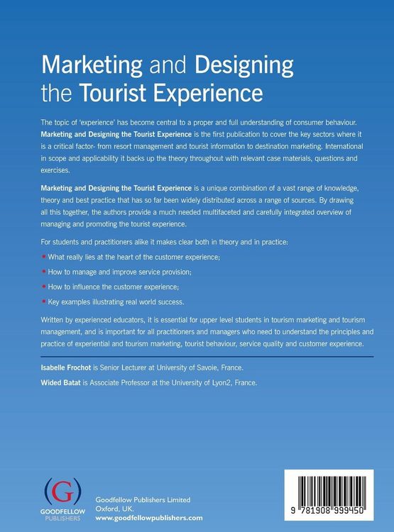 Produktbild: Marketing and Designing the Tourist Experience