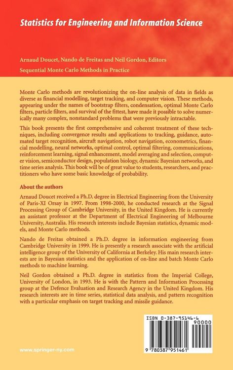 Produktbild: Sequential Monte Carlo Methods in Practice