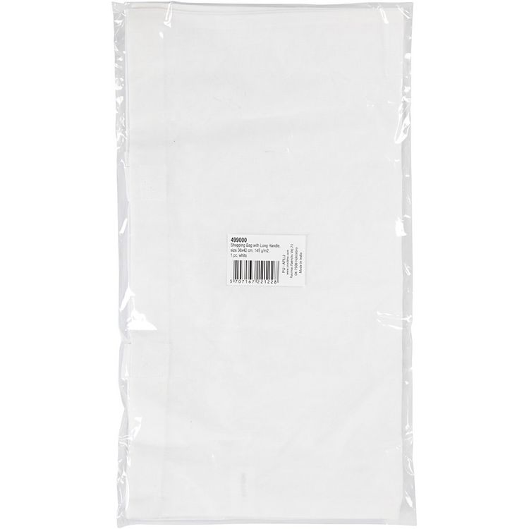 Produktbild: Creativ Company Taschen, Tragetaschen und Portemonnaies Stofftasche, Wei&szlig;, 38x42 cm, 130 g, 1 Stk