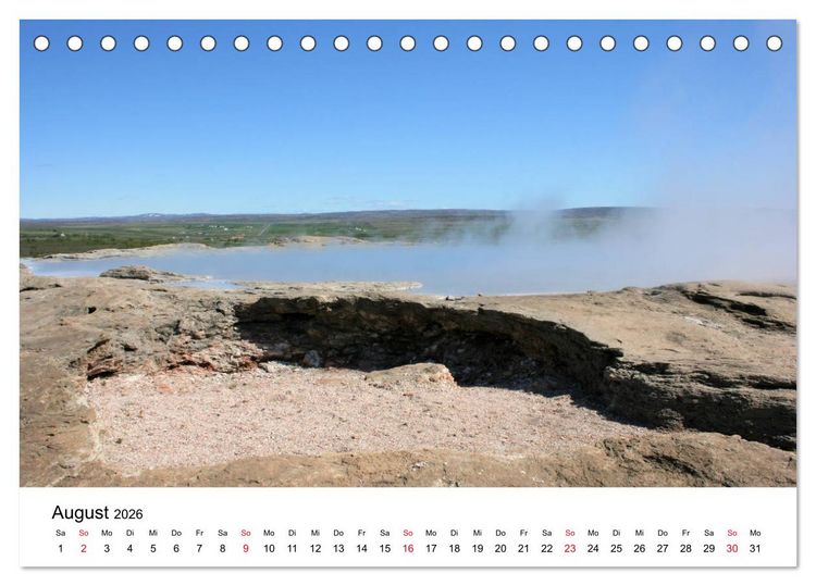 Produktbild: Der goldene Zirkel, Island (Tischkalender 2026 DIN A5 quer), CALVENDO Monatskalender