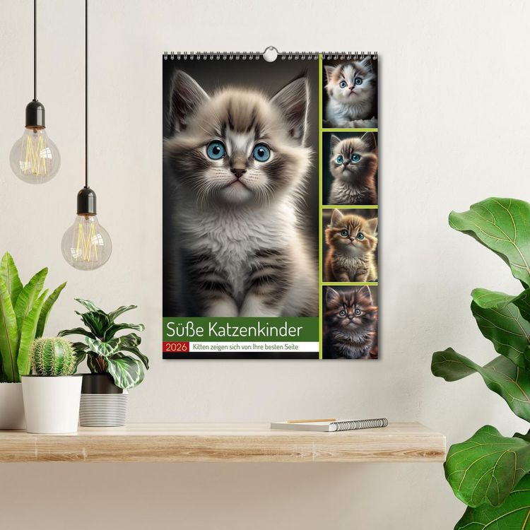 Produktbild: S&uuml;&szlig;e Katzenkinder (Wandkalender 2026 DIN A3 hoch), CALVENDO Monatskalender