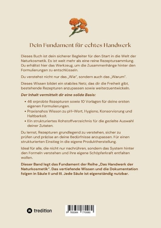 Produktbild: Naturkosmetik - Das Fundament - S&auml;ule I - Grundlagen: Naturkosmetik selber machen