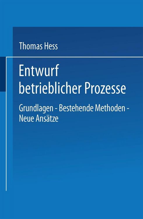 Produktbild: Entwurf betrieblicher Prozesse