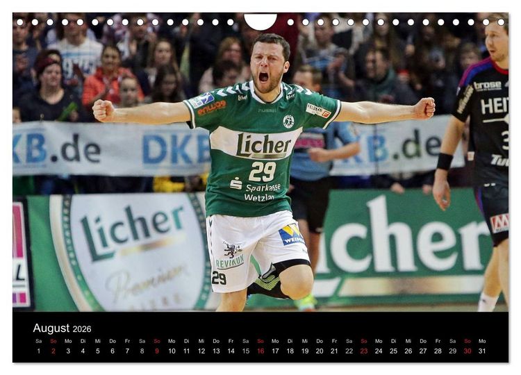Produktbild: Handball Bundesliga - HSG Wetzlar (Wandkalender 2026 DIN A4 quer), CALVENDO Monatskalender