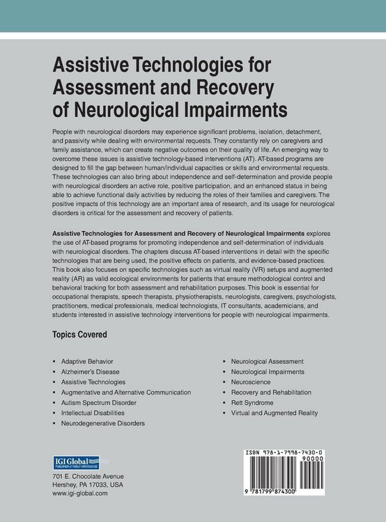 Produktbild: Assistive Technologies for Assessment and Recovery of Neurological Impairments