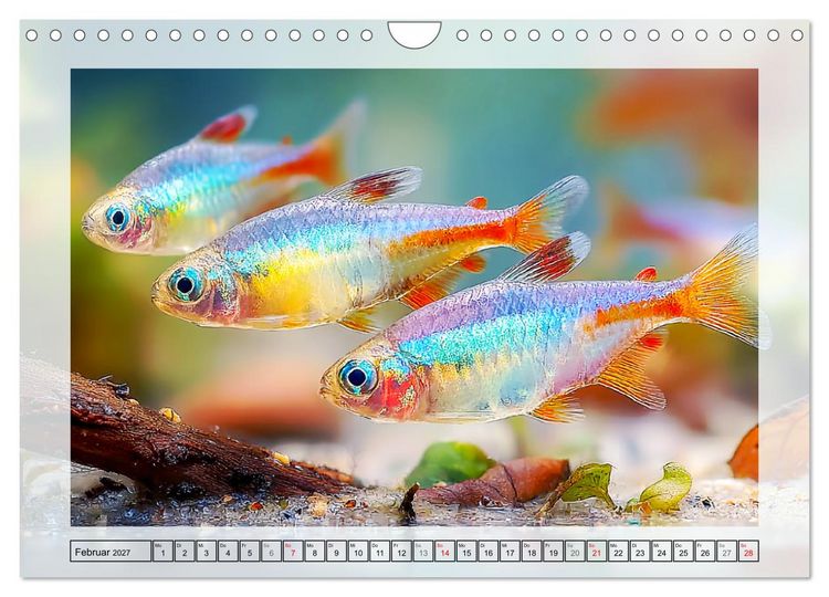 Produktbild: Aquariumfische. Farbenpracht im S&uuml;&szlig;wasserbecken (Wandkalender 2027 DIN A4 quer), CALVENDO Monatskalender