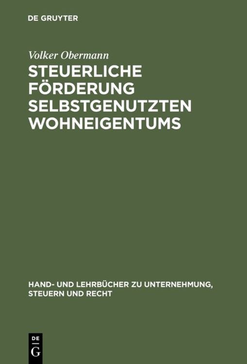 Produktbild: Steuerliche F&ouml;rderung selbstgenutzten Wohneigentums