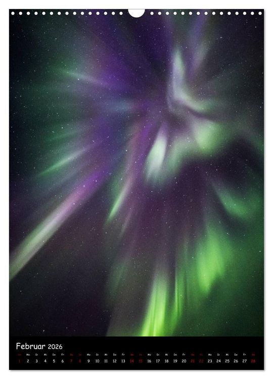 Produktbild: Polarlichtkalender (Wandkalender 2026 DIN A3 hoch), CALVENDO Monatskalender