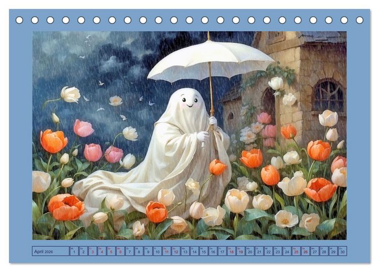 Produktbild: Korbinian, der kleine Geist (Tischkalender 2026 DIN A5 quer), CALVENDO Monatskalender