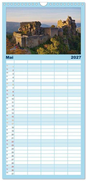 Produktbild: Familienplaner 2027 - Die Wachau - Bezaubernde Orte an der Donau mit 5 Spalten (Wandkalender, 21 x 45 cm) CALVENDO