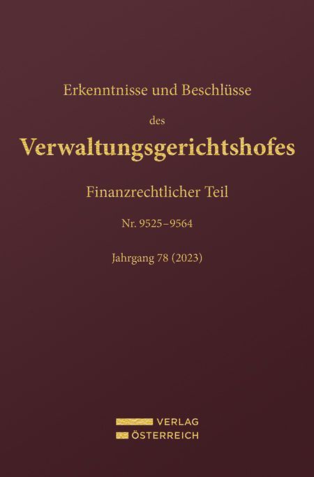 Produktbild: Erkenntnisse und Beschl&uuml;sse des Verwaltungsgerichtshofes