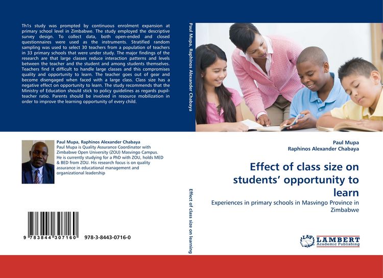 Produktbild: Effect of class size on students'' opportunity to learn