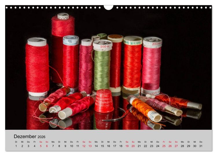 Produktbild: Faden, Nadel, Handarbeit. (Wandkalender 2026 DIN A3 quer), CALVENDO Monatskalender