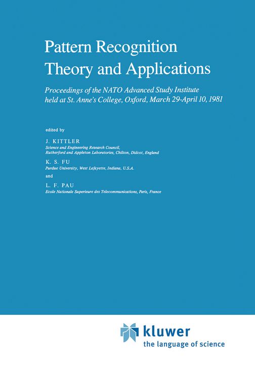 Produktbild: Pattern Recognition Theory and Applications