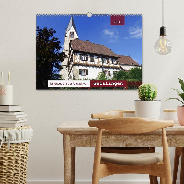 Produktbild: Unterwegs in der Altstadt von Geislingen (Wandkalender 2026 DIN A3 quer), CALVENDO Monatskalender