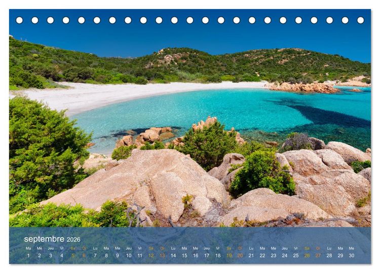 Produktbild: Sardaigne - L'&acirc;me sauvage de la M&eacute;diterran&eacute;e (Calendrier de bureau 2026 DIN A5 vertical), CALVENDO calendrier mensuel