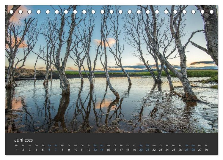 Produktbild: Island (Tischkalender 2026 DIN A5 quer), CALVENDO Monatskalender