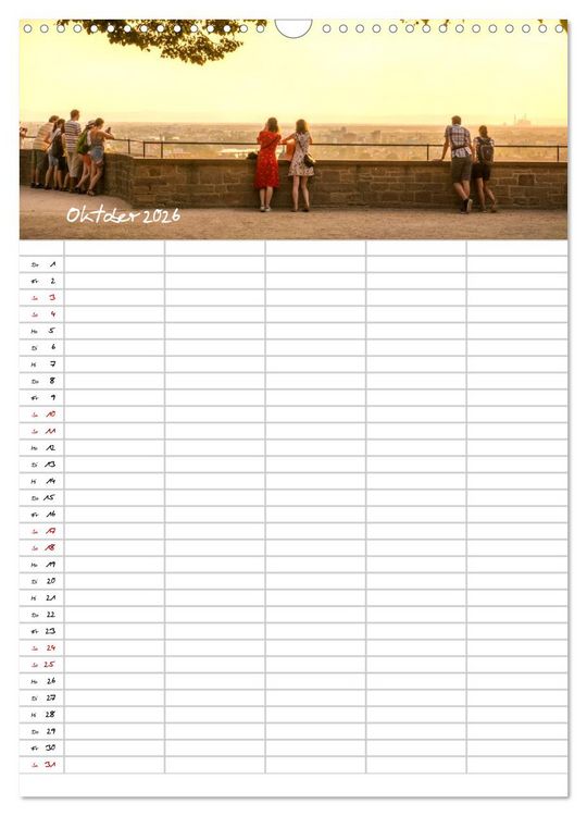 Produktbild: Heidelberger Familienkalender (Wandkalender 2026 DIN A3 hoch), CALVENDO Monatskalender