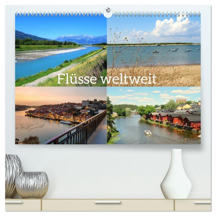 Produktbild: Fl&uuml;sse weltweit (hochwertiger Premium Wandkalender 2026 DIN A2 quer), Kunstdruck in Hochglanz