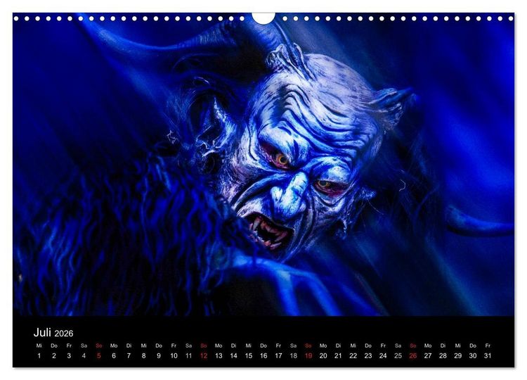 Produktbild: Perchten und Krampusse im Voralpenland (Wandkalender 2026 DIN A3 quer), CALVENDO Monatskalender
