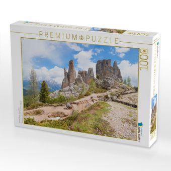Produktbild: CALVENDO Puzzle Die f&uuml;nf T&uuml;rme - Cinque Torri | 1000 Teile Lege-Gr&ouml;&szlig;e 64x48cm Foto-Puzzle f&uuml;r gl&uuml;ckliche Stunden
