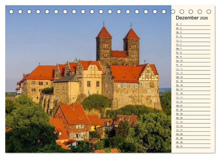 Produktbild: Quedlinburg - Welterbestadt im Harz (Tischkalender 2026 DIN A5 quer), CALVENDO Monatskalender