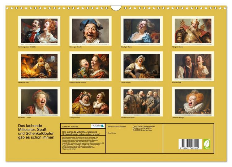 Produktbild: Das lachende Mittelalter. Spa&szlig; und Schenkelklopfer gab es schon immer! (Wandkalender 2026 DIN A3 quer), CALVENDO Monatskalender