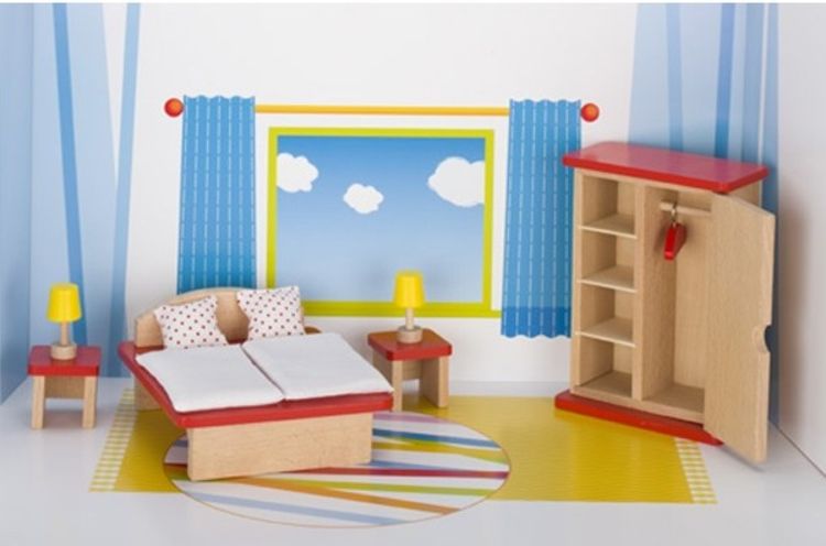 Produktbild: Goki Puppenmöbel Schlafzimmer, Holz