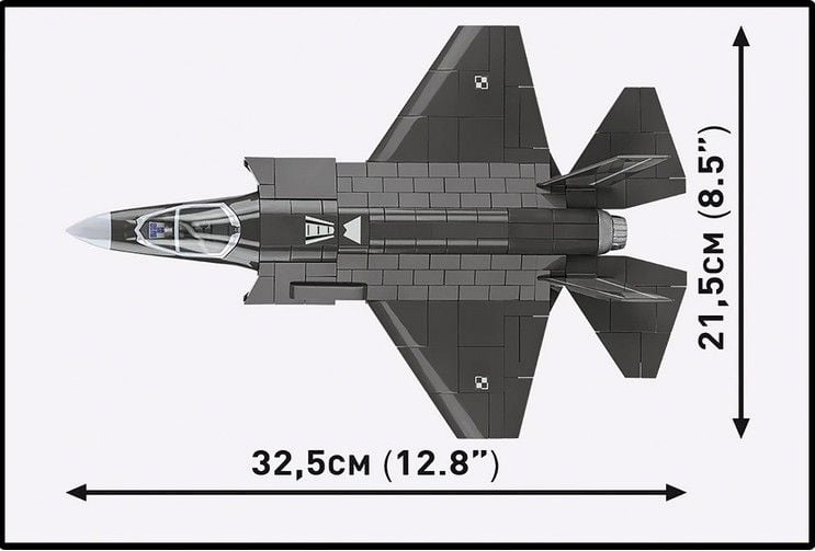 Produktbild: COBI Armed Forces 5904 - F-35A Lightning II Husarz, Bausatz 1:48, 605 Teile+1 Figur
