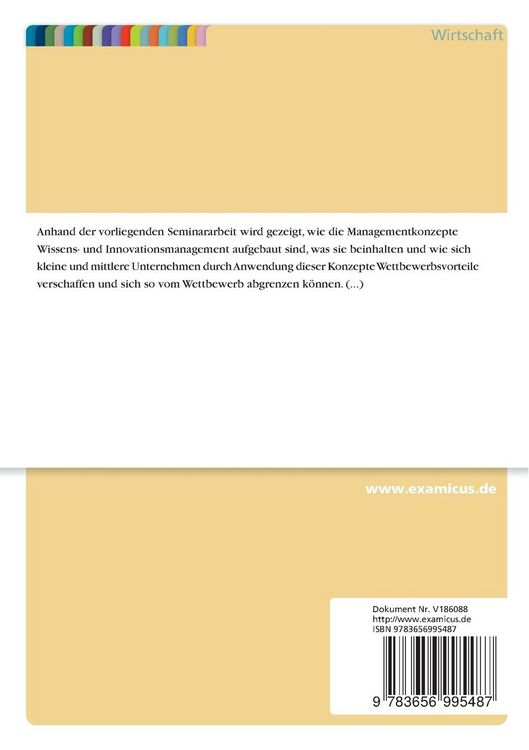 Produktbild: Wissens- und Innovationsmanagement in KMU
