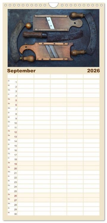 Produktbild: Familienplaner 2026 - K&uuml;chenutensilien mit 5 Spalten (Wandkalender, 21 x 45 cm) CALVENDO