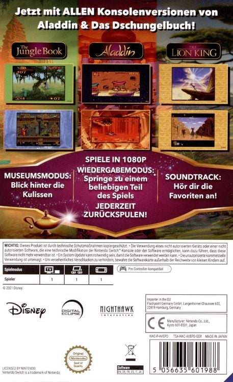 Produktbild: Disney Classic Games Collection - Aladdin, The Lion King, The Jungle Book