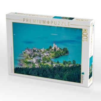 Produktbild: CALVENDO Puzzle Kirche Maria W&ouml;rth auf der Halbinsel im W&ouml;rthersee | 1000 Teile Lege-Gr&ouml;&szlig;e 64x48cm Foto-Puzzle f&uuml;r gl&uuml;ckliche Stunden