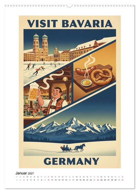 Produktbild: Sehnsucht Deutschland &ndash; Die Mid-Century Collection (hochwertiger Premium Wandkalender 2027 DIN A2 hoch), Kunstdruck in Hochglanz