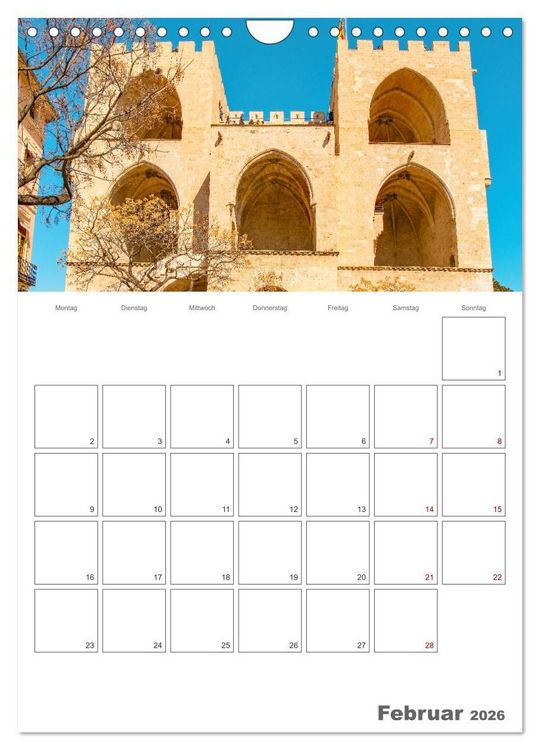 Produktbild: Valencia - Reiseplaner (Wandkalender 2026 DIN A4 hoch), CALVENDO Monatskalender