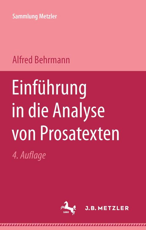 Produktbild: Einf&uuml;hrung in die Analyse von Prosatexten