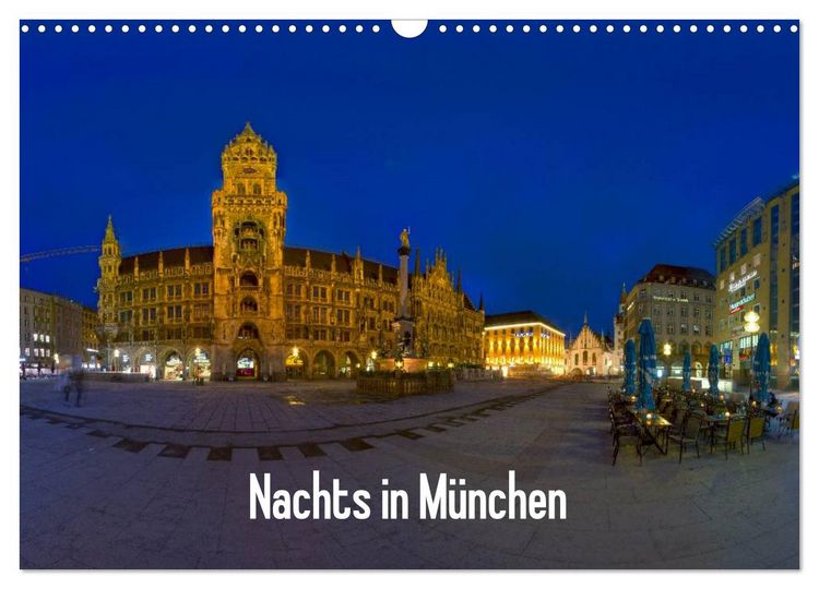 Produktbild: Nachts in M&uuml;nchen (Wandkalender 2026 DIN A3 quer), CALVENDO Monatskalender