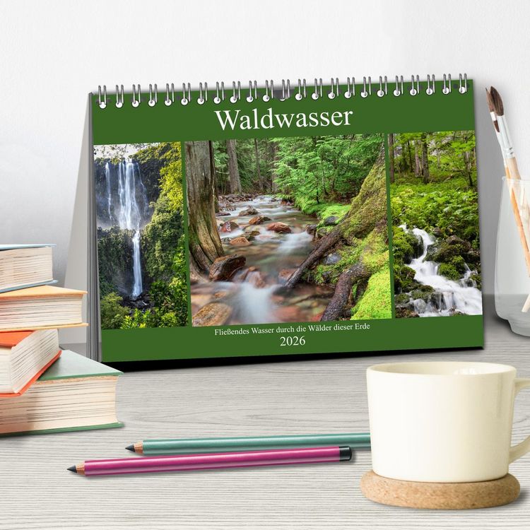 Produktbild: Waldwasser (Tischkalender 2026 DIN A5 quer), CALVENDO Monatskalender