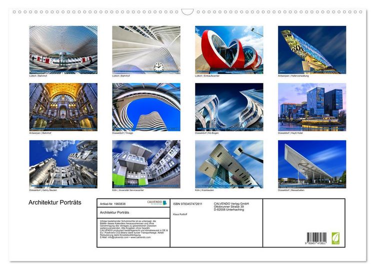 Produktbild: Architektur Portr&auml;ts (Wandkalender 2026 DIN A2 quer), CALVENDO Monatskalender