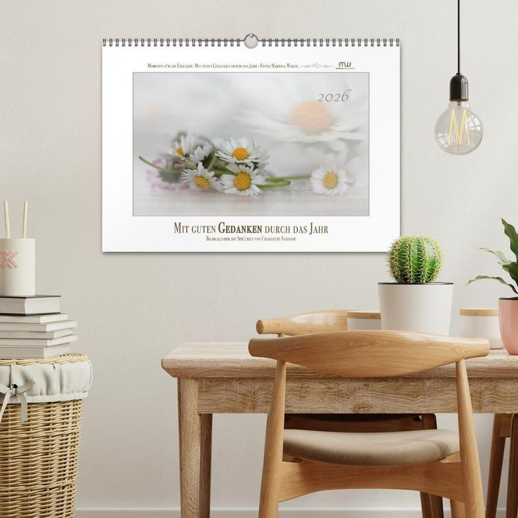 Produktbild: Mit guten Gedanken durch das Jahr (Wandkalender 2026 DIN A3 quer), CALVENDO Monatskalender