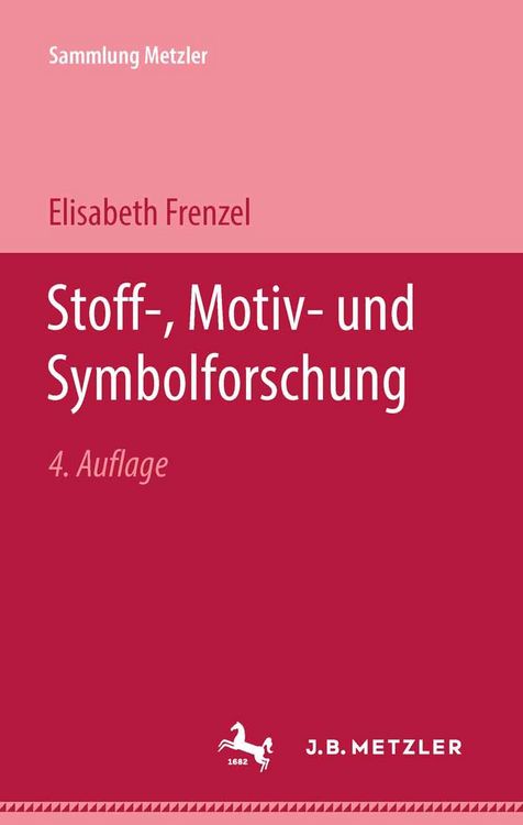 Produktbild: Stoff-, Motiv- und Symbolforschung
