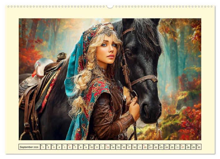 Produktbild: Waldgefl&uuml;ster. Die mystischen Frauen der alten Pfade (Wandkalender 2026 DIN A2 quer), CALVENDO Monatskalender